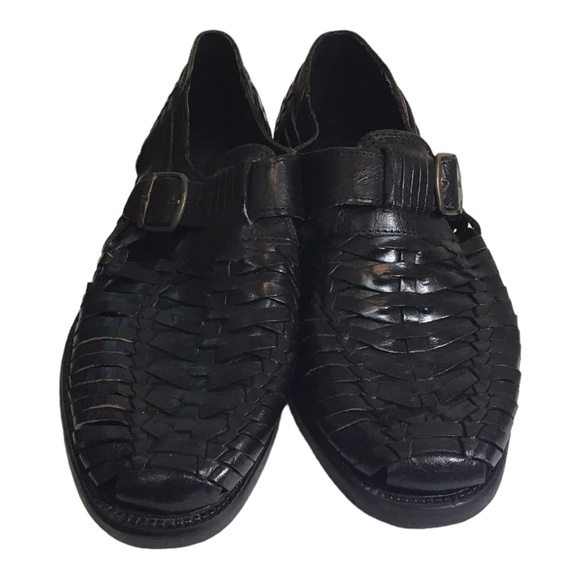 Verde International Men’s Woven Leather Slip On Shoes - Picture 2 of 6